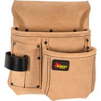 Half Carpenter Apron, Multiple Tool Holder, Leather, 4 Pockets Equipex