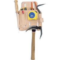 Drywall Tool Pouch, Tool Holder, Leather, 7 Pockets Equipex