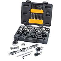 Jeu de tarauds & fili&egrave;res &agrave; cliquet m&eacute;triques, 42 Morceaux Equipex