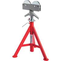 Roller Head Low Pipe Stand #RJ-98, 59-104 cm Height Adjustment, 12" Max. Pipe Capacity, 1000 lbs. Max. Weight Capacity Equipex