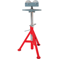 Roller Head  High Pipe Stand #RJ-99, 82-140 cm Height Adjustment, 12" Max. Pipe Capacity, 1000 lbs. Max. Weight Capacity Equipex