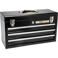 Boîte &agrave; outils portative, 20" la, 3 tiroirs, Noir Equipex