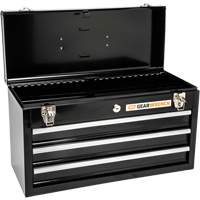 Boîte &agrave; outils portative, 20" la, 3 tiroirs, Noir Equipex
