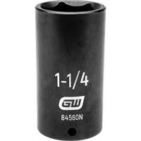 SAE Socket, Impact, 1-1/4", 1/2" Drive, 6 Points, Deep Equipex