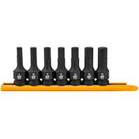 Impact Metric Bit Socket Set, Hex, 1/2" Drive, 7 Pcs Equipex