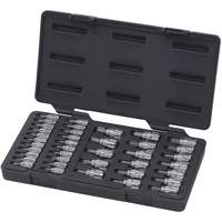 Pass-Thru SAE/Metric Bit Socket Set, Hex/Phillips/Slot/Torx&reg;, 1/4"/3/8" Drive, 39 Pcs Equipex