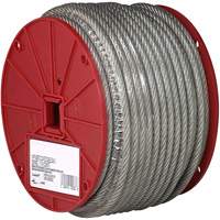 C&acirc;ble m&eacute;tallique, 250' (76,2 m) x 1/8", 340 lb (0,17 tonne), Rev&ecirc;tement de vinyle Equipex