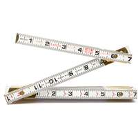 Folding Wood Rule, 6' L, Wood, 1/6" Graduations Equipex