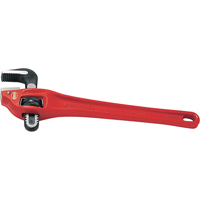 Heavy-Duty Offset Pipe Wrench #14, 2" Jaw Capacity, 14" Long, Powder Coated Finish Equipex