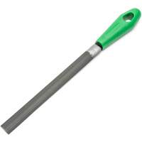 Double Cut File with Green Handle, Half Round, 8", Bastard Equipex