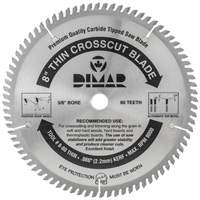 Industrial Saw Blade - Crosscut Thin Kerf, 8", 80 Teeth, Wood Use Equipex