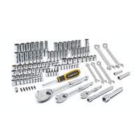1/4", 3/8" & 1/2" Drive 6 & 12 Point Standard & Deep SAE/Metric Mechanics Tool Set Equipex