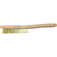 Curved-Handle Scratch Brushes, Brass, 4 x 19 Wire Rows, 14" Long Equipex