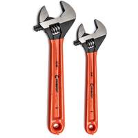 Black Oxide Wrench Set with Cushion Grips, Adjustable, 2 Pieces, Imperial and Metric Equipex