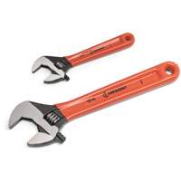 Black Oxide Wrench Set with Cushion Grips, Adjustable, 2 Pieces, Imperial and Metric Equipex