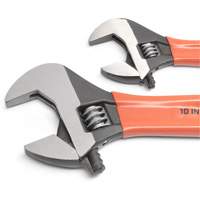 Black Oxide Wrench Set with Cushion Grips, Adjustable, 2 Pieces, Imperial and Metric Equipex