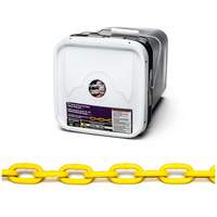 Chaîne ronde &eacute;prouv&eacute;e, Acier &agrave; faible teneur en carbone, 1/4" x 75' (22,9 m) l, Calibre 30, Charge d'utilisation 1300 lb (0,65 tonne) Equipex