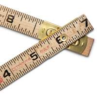 Folding Rule, 6' L, Wood, 1/16" Graduations Equipex