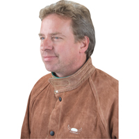 Welding Jacket, Leather, 4X-Large, Lava Brown Equipex