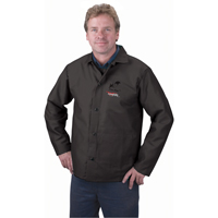 Flame Retardant Jacket, Cotton, 4X-Large, Black Equipex