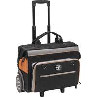 Sac &agrave; outils roulant Tradesman Pro, Polyester balistique, 24 pochettes, Noir/Orange Equipex