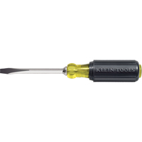 Tournevis industriels fendu &agrave; pointe en losange, 1/4", 8-11/32" lo, Prise Coussin&eacute;e Equipex