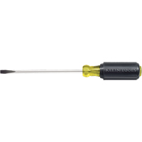 Tournevis d'&eacute;b&eacute;niste pointe plate, Tige de 1/4", Ronde, 10-11/32" lo, Prise en Coussin&eacute;e Equipex