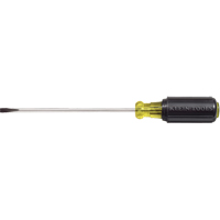 Tournevis d'&eacute;b&eacute;niste pointe plate, Tige de 3/16", Ronde, 9-3/4" lo, Prise en Coussin&eacute;e Equipex