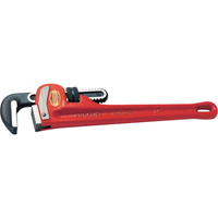 Straight Pipe Wrench No.10, 1-1/2" Jaw Capacity, 10" Long, Powder Coated Finish Equipex