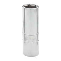 Spark Plug Socket, 1/2" Drive, 5/8" Socket, 2-1/2" L Equipex
