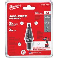 Foret &eacute;tag&eacute; no 3, 1/4" - 3/4", Incr&eacute;ments de 1/16", Acier rapide Equipex