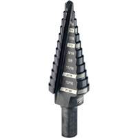 Foret &eacute;tag&eacute; no 4, 3/16" - 7/8", Incr&eacute;ments de 1/16", Acier rapide Equipex