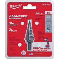 Foret &eacute;tag&eacute; no 4, 3/16" - 7/8", Incr&eacute;ments de 1/16", Acier rapide Equipex