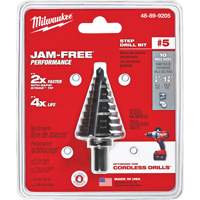 Foret &eacute;tag&eacute; no 5, 1/4" - 1-3/8", Incr&eacute;ments de 1/8", Acier rapide Equipex