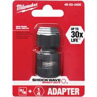 Adaptateur de douille carr&eacute;e &agrave; hexagonale pour tournevis &agrave; percussion Shockwave, Chocs, Prise 1/4", Douille 3/8", 1,875" lo Equipex