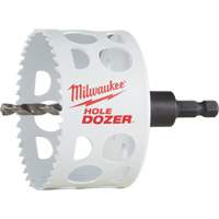 Scie-cloche Hole Dozer avec arbre, 3", Profondeur de la coupe 1-5/8", Bim&eacute;tal Equipex