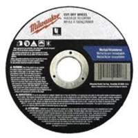 Depressed Centre Cut-Off Wheels, 4-1/2" x 0.045", 7/8" Arbor, Type 27, Aluminum Oxide, 13580 RPM Equipex