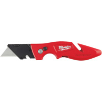 Fastback Flip Utility Knife, 2" Blade, Carbon Steel Blade, Metal Handle Equipex