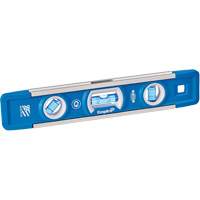Niveau torpille True Blue, 9" lo, Aluminium, 3 fioles, Magn&eacute;tique Equipex