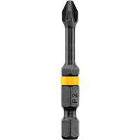 Embout Impact Ready no 2 Phillips 2' de Dewalt, Phillips, Embout #2, Prise 1/4", Longueur 2" Equipex