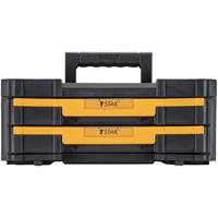 Coffre &agrave; outils avec tiroirs doubles peu profonds TSTAK IV, 16-1/4" x 12-1/4" x 6-3/8", Noir Equipex