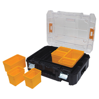 Organisateur avec couvercle transparent TSTAK V, 17-1/4" x 13" x 6", Noir Equipex