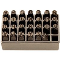 Jeu de lettres pour estampage &agrave; la main, 27 morceaux Equipex