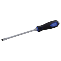 Slotted Screwdriver, 1/4", 10-1/4" L, Cushion Grip Handle Equipex