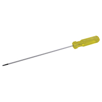 Electrician's Slotted Screwdriver, 1/8" Tip, Round, 6-1/2" L, Plastic Handle Equipex