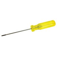Electrician's Slotted Screwdriver, 1/8" Tip, Round, 7-1/4" L, Plastic Handle Equipex
