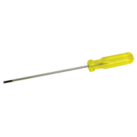 Electrician's Slotted Screwdriver, 5/32" Tip, Round, 9-1/2" L, Plastic Handle Equipex