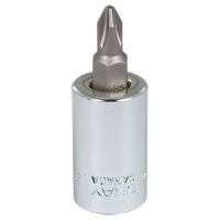 Head Socket, Phillips, #2 x 1.93" L, 3/8" Square Drive Drive Equipex