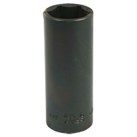 Socket, Impact, 3/4", 3/8" Drive, 6 Points, Deep Equipex