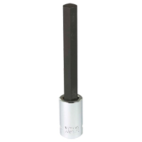 Extra Long Bit  Socket, 10 mm x 4" L, 3/8" Drive Equipex